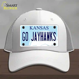 Go Jayhawks Novelty License Plate Hat Tag Mesh / White