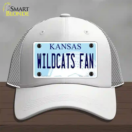 Kansas Wildcats Fan Novelty License Plate Hat Tag Mesh / White