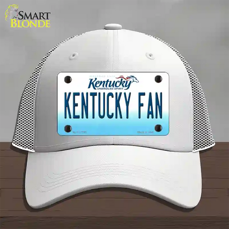 Kentucky Fan Novelty License Plate Hat Tag Mesh / White