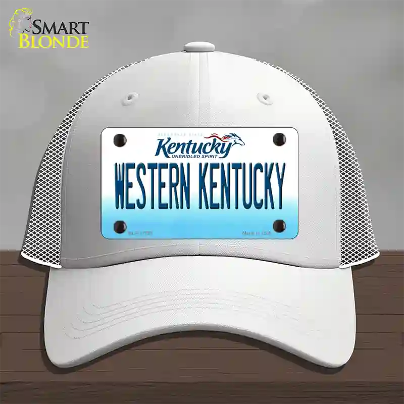 Western Kentucky Novelty License Plate Hat Tag Mesh / White