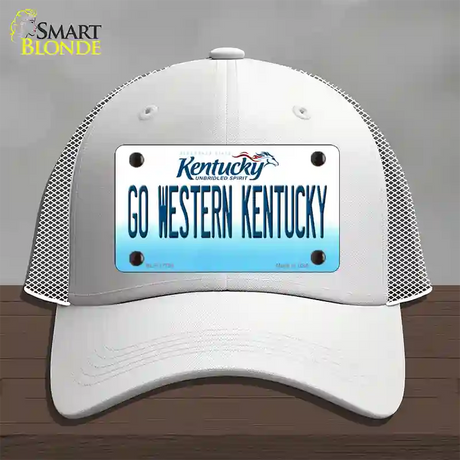 Go Western Kentucky Novelty License Plate Hat Tag Mesh / White