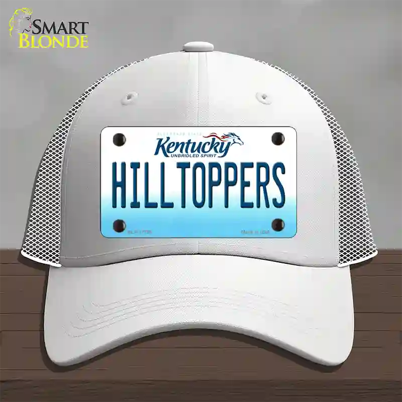 Hilltoppers Novelty License Plate Hat Tag Mesh / White