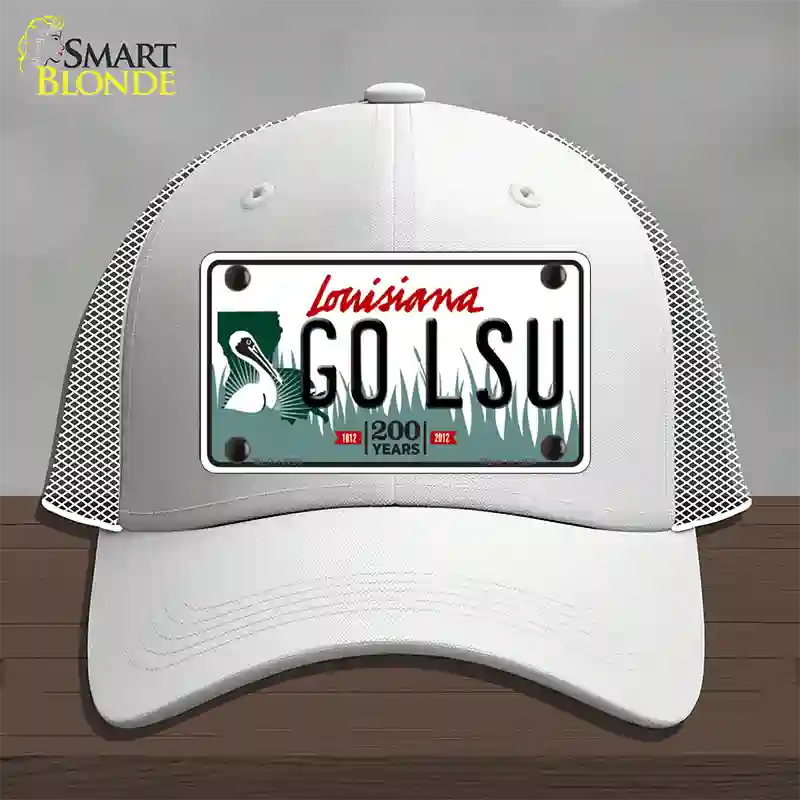 Go LSU Novelty License Plate Hat Tag Mesh / White