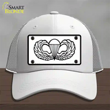 Parachute Badge Novelty License Plate Hat Mesh / White