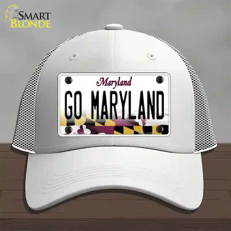 Go Maryland Novelty License Plate Hat Tag Mesh / White