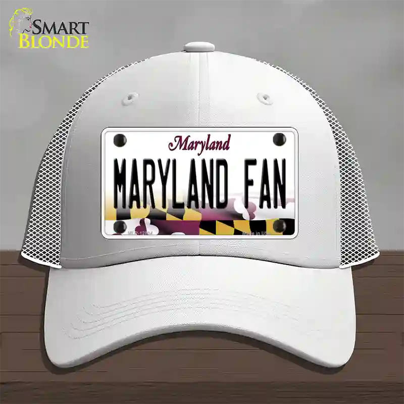 Maryland Fan Novelty License Plate Hat Tag Mesh / White