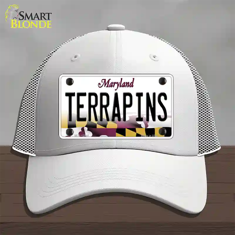 Terrapins Novelty License Plate Hat Tag Mesh / White