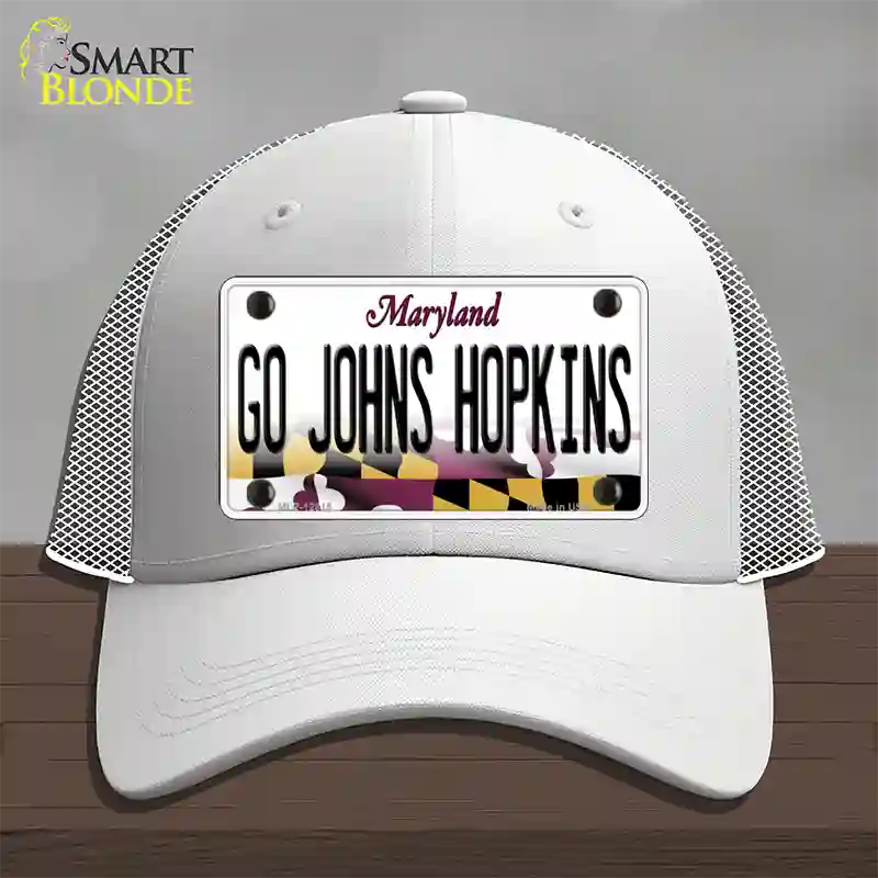 Go Johns Hopkins Novelty License Plate Hat Mesh / White