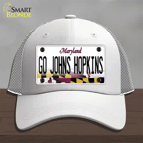 Go Johns Hopkins Novelty License Plate Hat Mesh / White