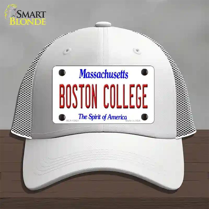 Boston College Novelty License Plate Hat Mesh / White