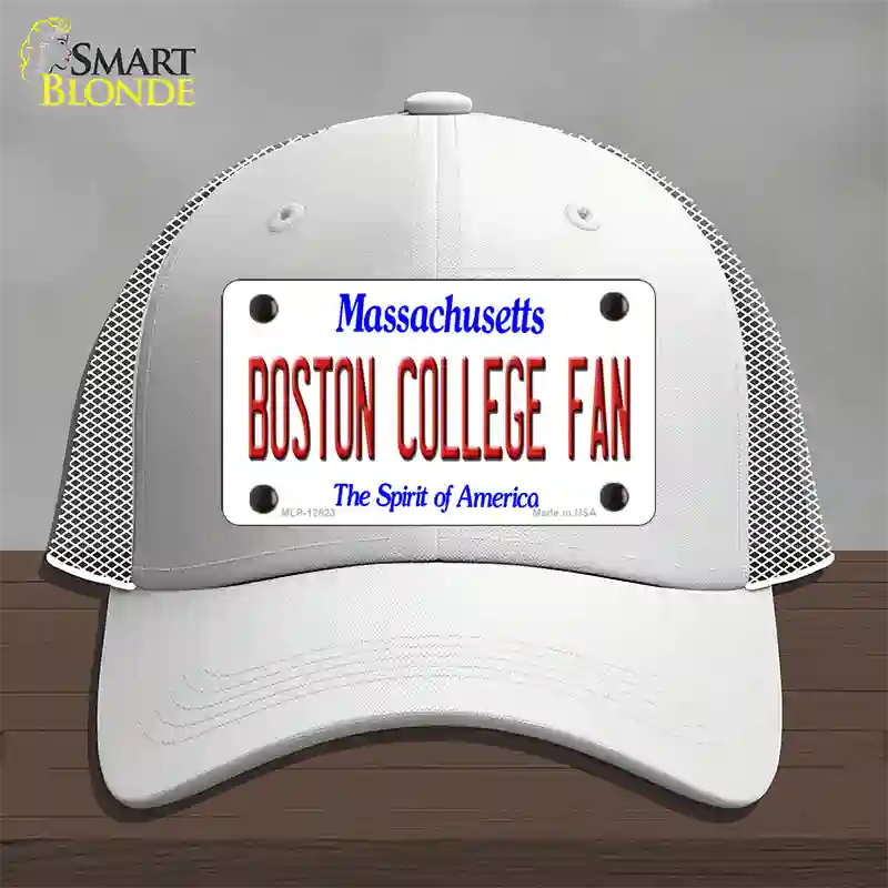 Boston College Fan Novelty License Plate Hat Mesh / White