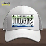 Go Wolverines Novelty License Plate Hat Mesh / White