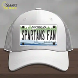 Spartans Fan Novelty License Plate Hat Mesh / White