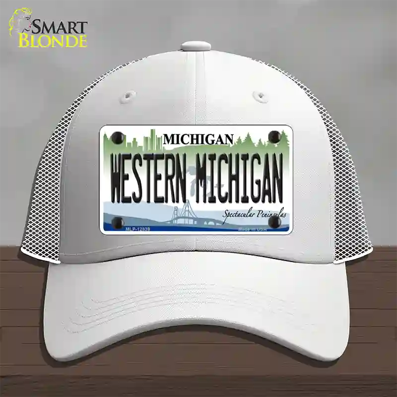 Western Michigan Novelty License Plate Hat Mesh / White