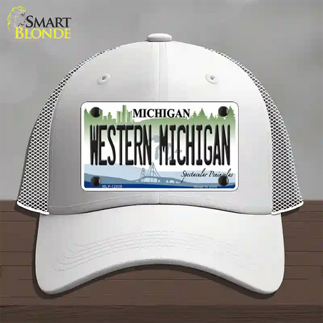 Western Michigan Novelty License Plate Hat Mesh / White