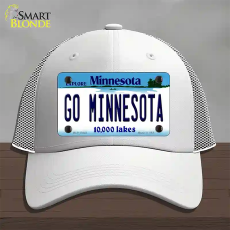 Go Minnesota Novelty License Plate Hat Mesh / White