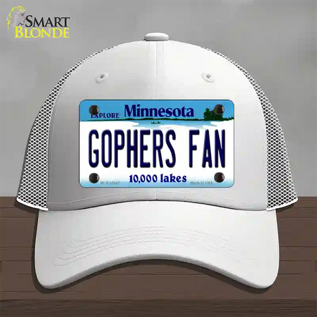 Gophers Fan Novelty License Plate Hat Mesh / White