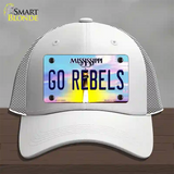 Go Rebels Novelty License Plate Hat Mesh / White