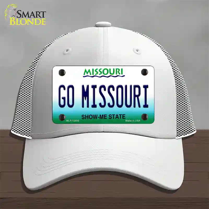 Go Missouri Novelty License Plate Hat Mesh / White