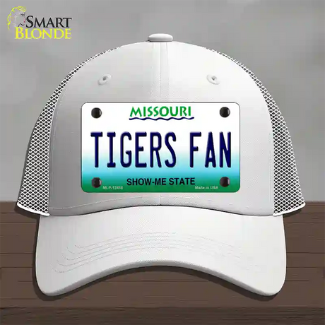 Tigers Fan Missouri Novelty License Plate Hat Mesh / White