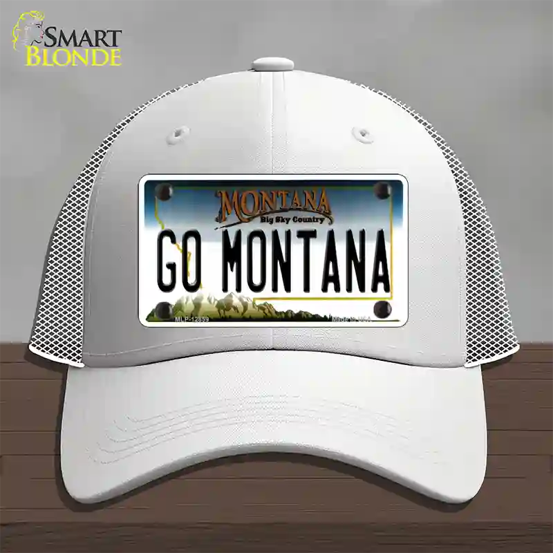 Go Montana Novelty License Plate Hat Mesh / White