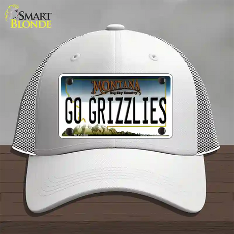 Go Grizzlies Novelty License Plate Hat Mesh / White