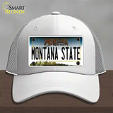 Montana State Univ Novelty License Plate Hat Mesh / White