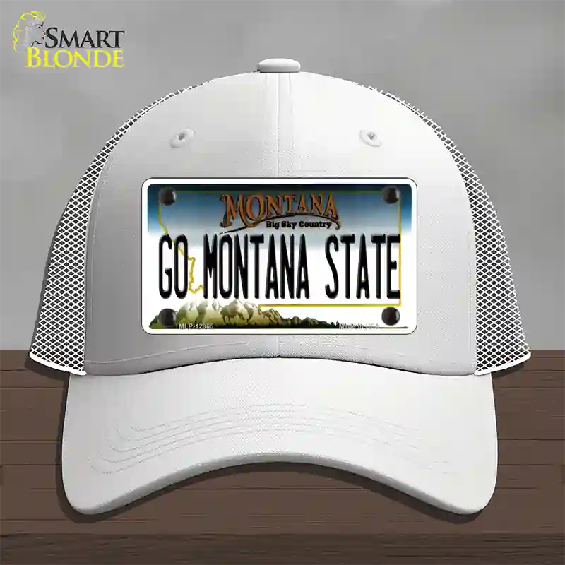 Go Montana State Novelty License Plate Hat Mesh / White