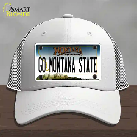 Go Montana State Novelty License Plate Hat Mesh / White