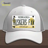 Huskers Fan Novelty License Plate Hat Mesh / White