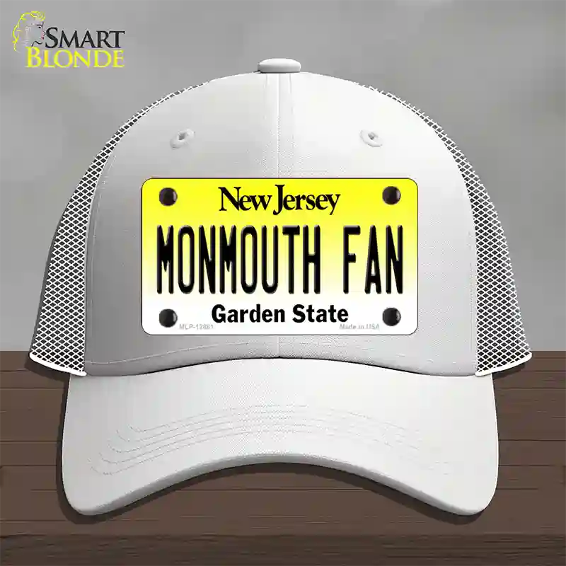 Monmouth Fan Novelty License Plate Hat Mesh / White