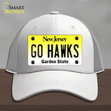 Go Hawks New Jersey Novelty License Plate Hat Mesh / White