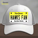 Hawks Fan New Jersey Novelty License Plate Hat Mesh / White