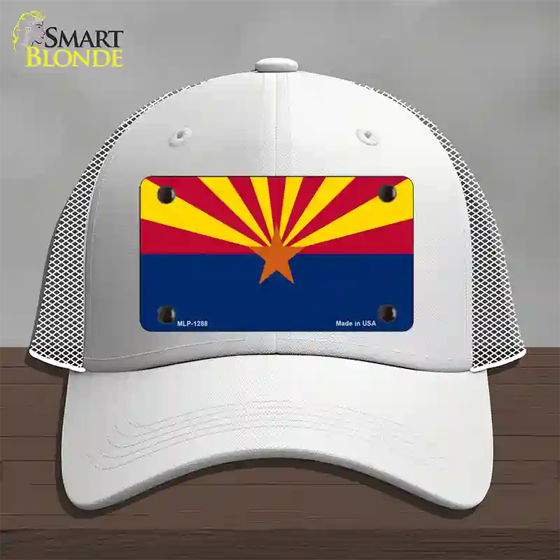 Arizona Small Star Novelty License Plate Hat Mesh / White