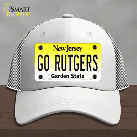 Go Rutgers Novelty License Plate Hat Mesh / White