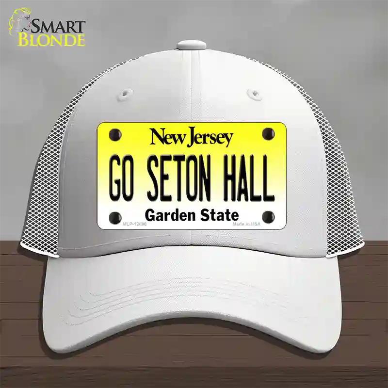 Go Seton Hall Novelty License Plate Hat Mesh / White