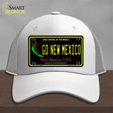 Go New Mexico Novelty License Plate Hat Mesh / White