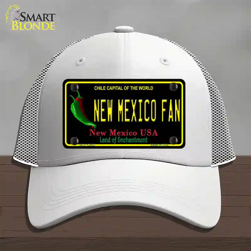 New Mexico Fan Novelty License Plate Hat Mesh / White