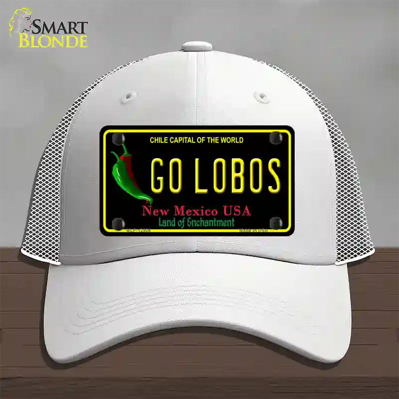 Go Lobos Novelty License Plate Hat Mesh / White