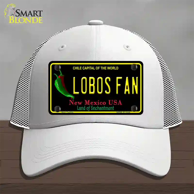 Lobos Fan Novelty License Plate Hat Mesh / White