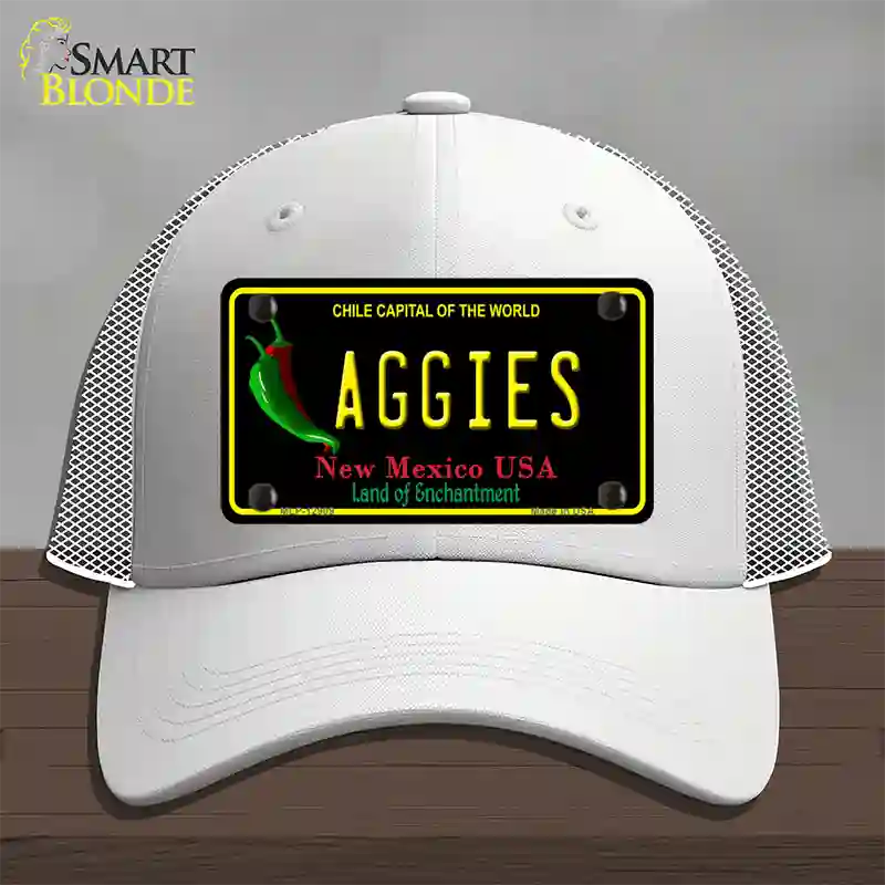 Aggies Novelty License Plate Hat Mesh / White