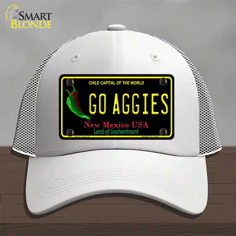 Go Aggies Novelty License Plate Hat Mesh / White