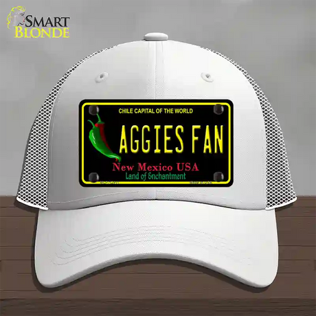 Aggies Fan Novelty License Plate Hat Mesh / White