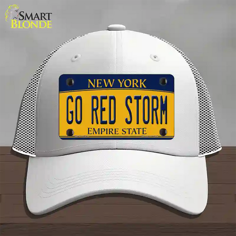 Go Red Storm Novelty License Plate Hat Mesh / White