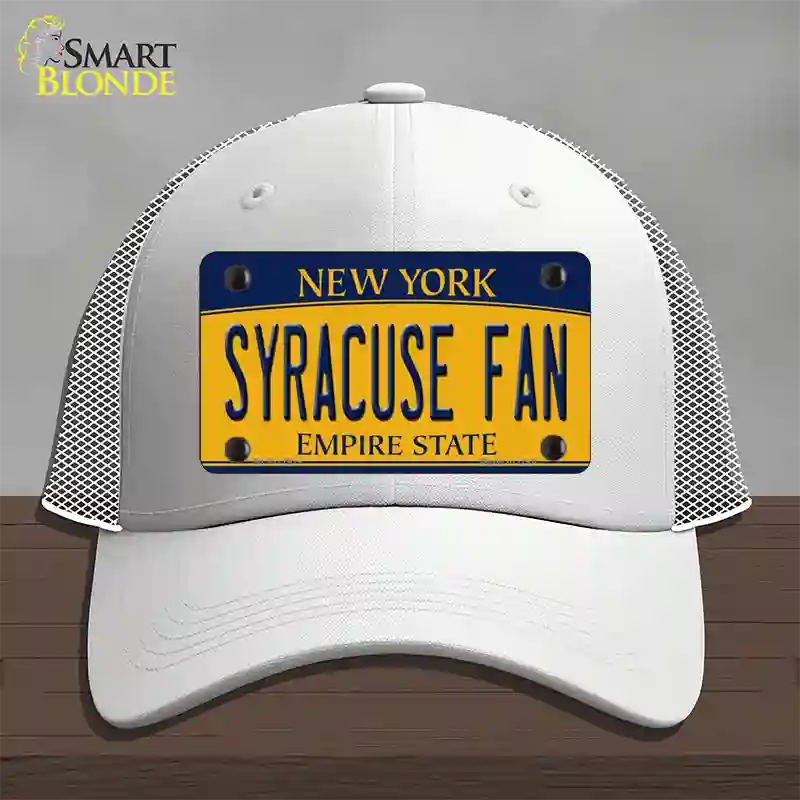 Syracuse Fan Novelty License Plate Hat Mesh / White