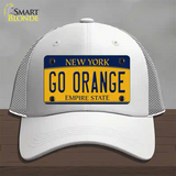 Go Orange Novelty License Plate Hat Mesh / White