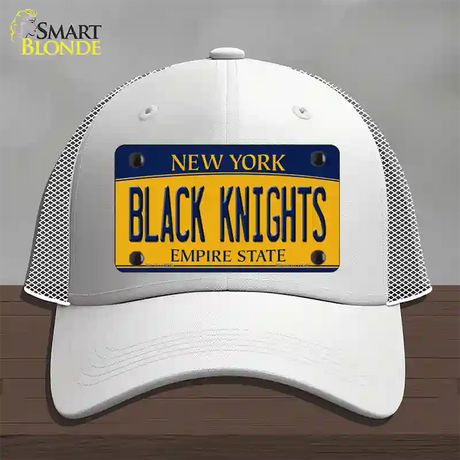 Black Knights Novelty License Plate Hat Mesh / White