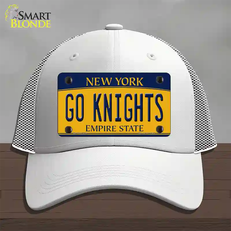 Go Black Knights Novelty License Plate Hat Mesh / White