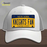 Black Knights Fan Novelty License Plate Hat Mesh / White