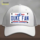 Duke Fan Novelty License Plate Hat Mesh / White